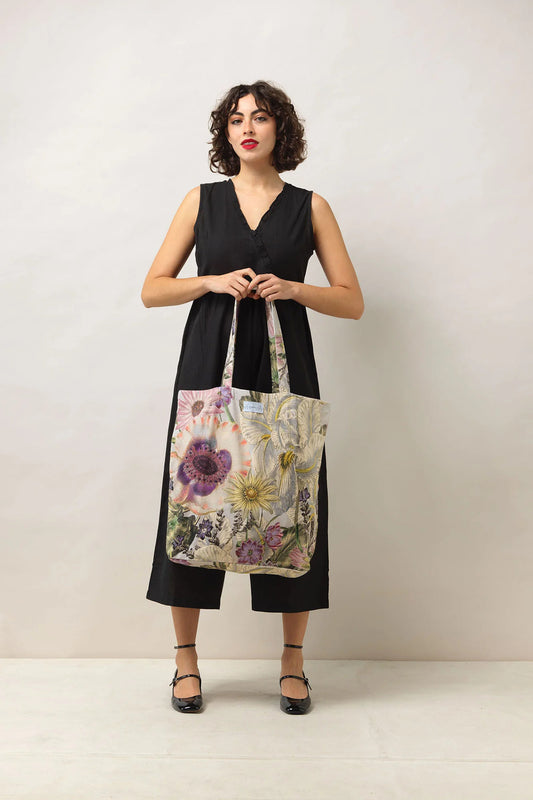 One Hundred Stars Daisy Canvas Bag Stone