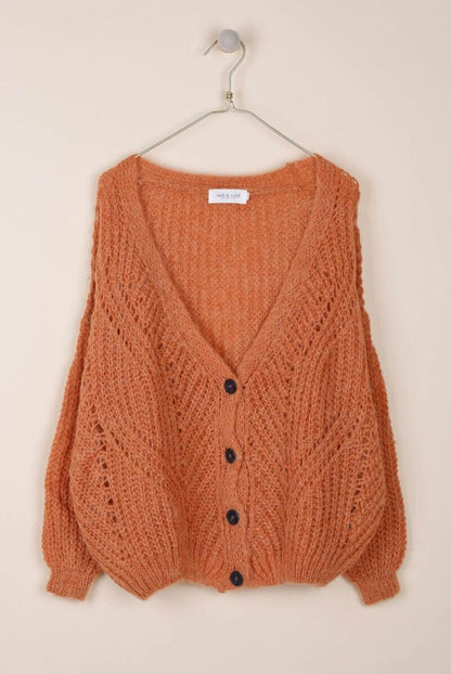 Indi & Cold Orange Cardigan Calabaza