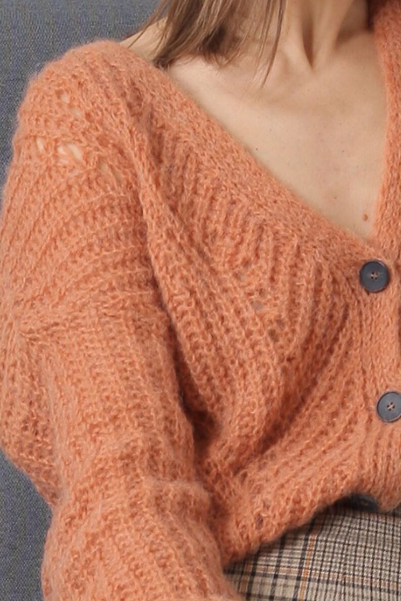 Indi & Cold Orange Cardigan Calabaza