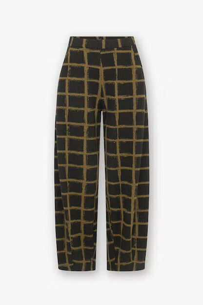 Sahara Grid Check Bubble Trouser Pesto 