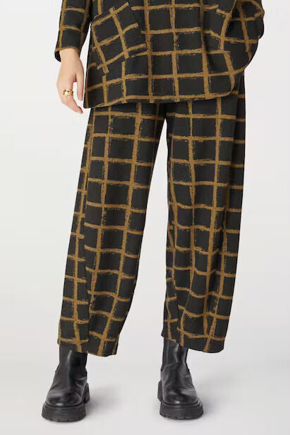 Sahara Grid Check Bubble Trouser Pesto Black