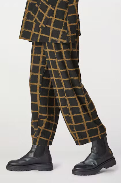 Sahara Grid Check Bubble Trouser Pesto Black