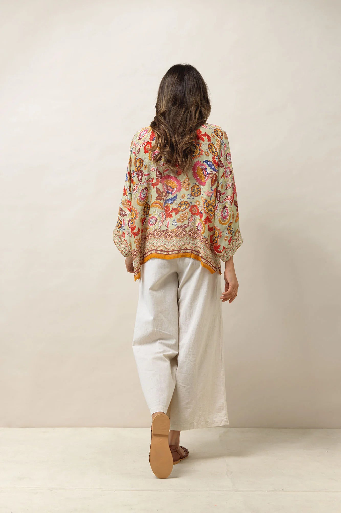 One Hundred Stars Indian Flower Kimono 