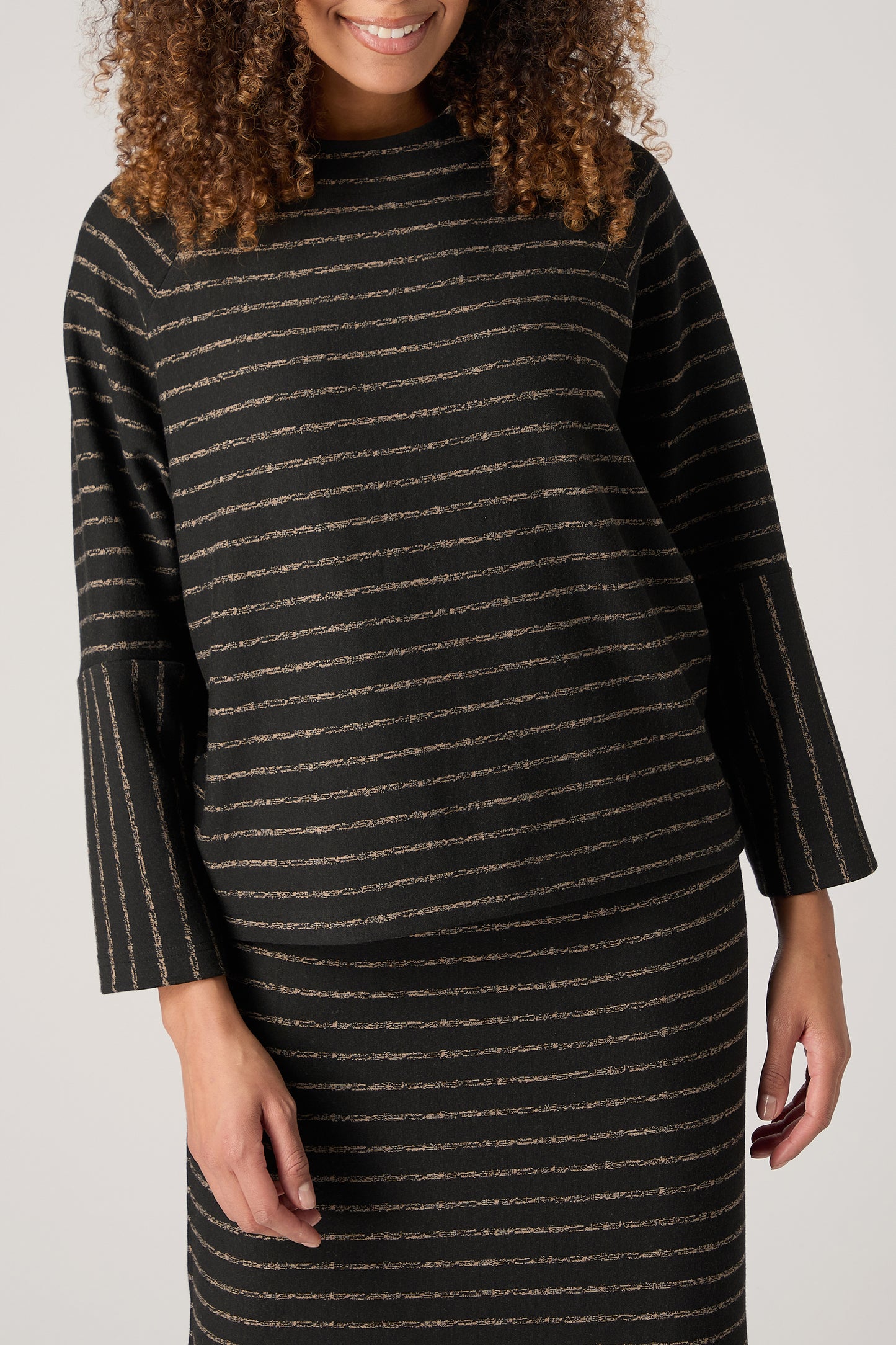 Broken Stripe Jersey Top