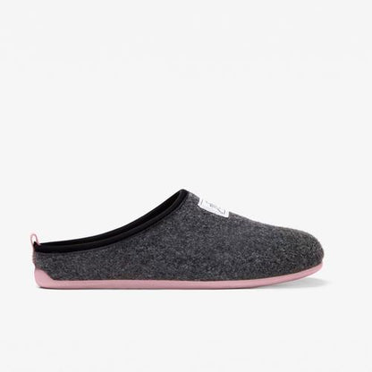 Mercredy Felt Slippers Black and Rose