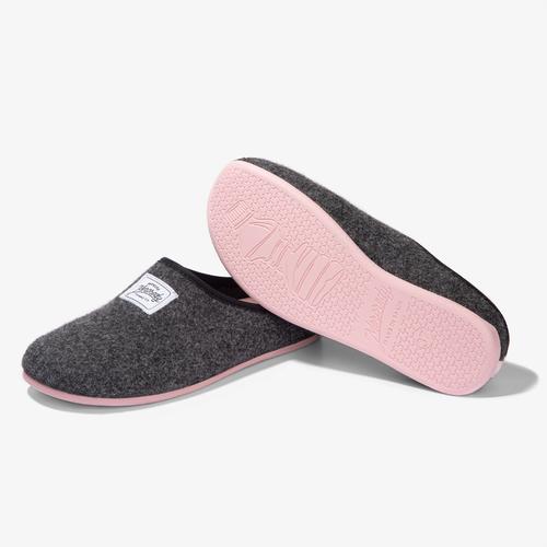 Mercredy Felt Slippers Black and Rose