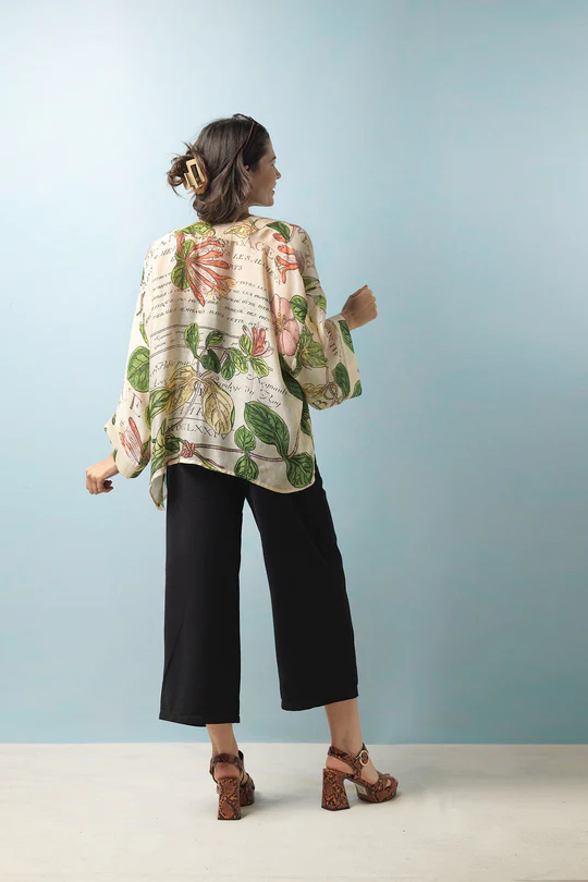 One Hundred Stars Honeysuckle Kimono Natural