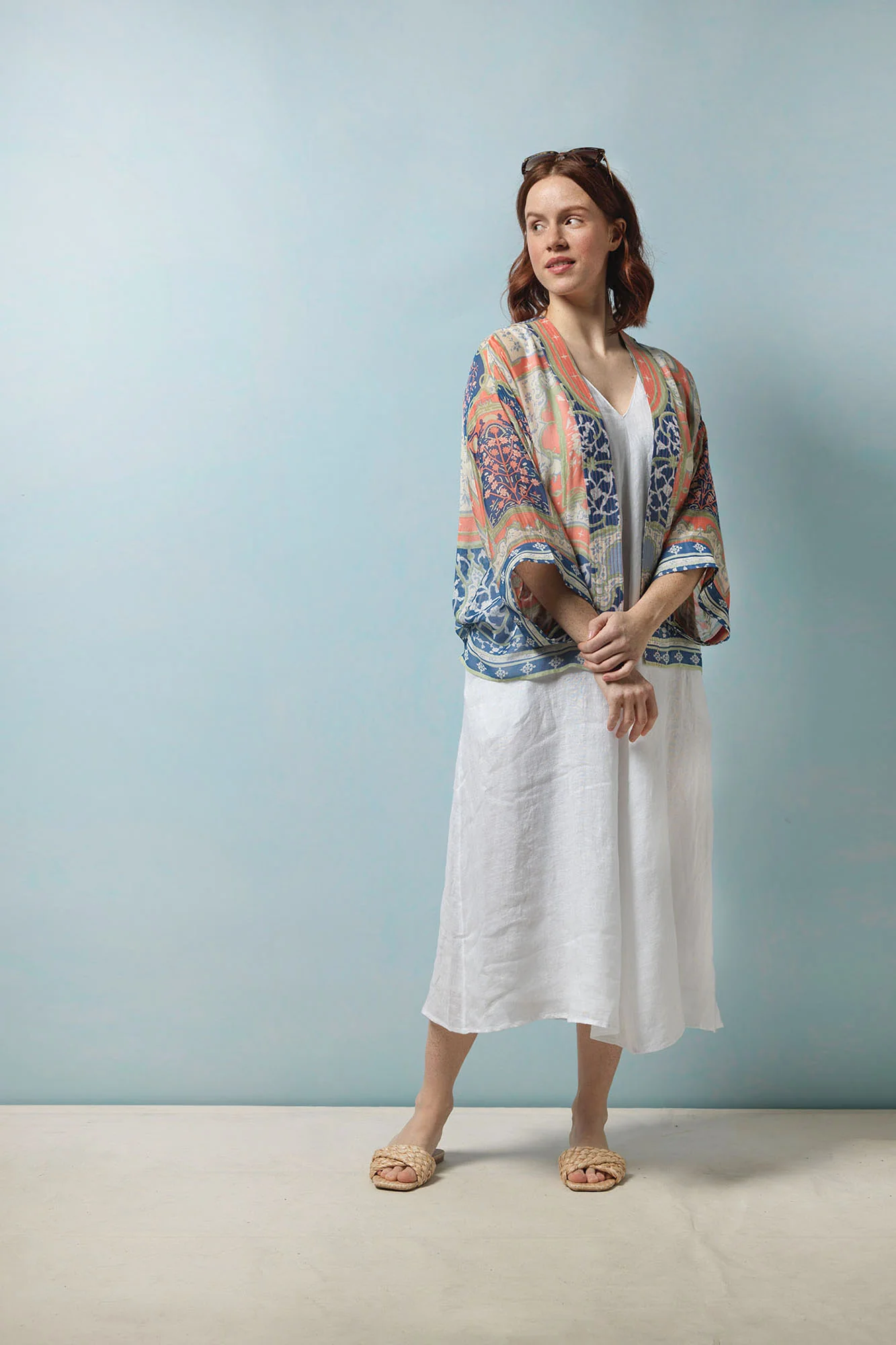 One Hundred Stars Indian Summer Kimono Blue