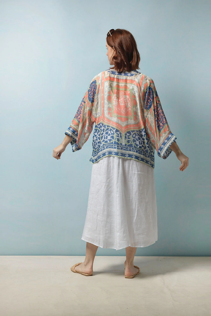 One Hundred Stars Indian Summer Kimono Blue