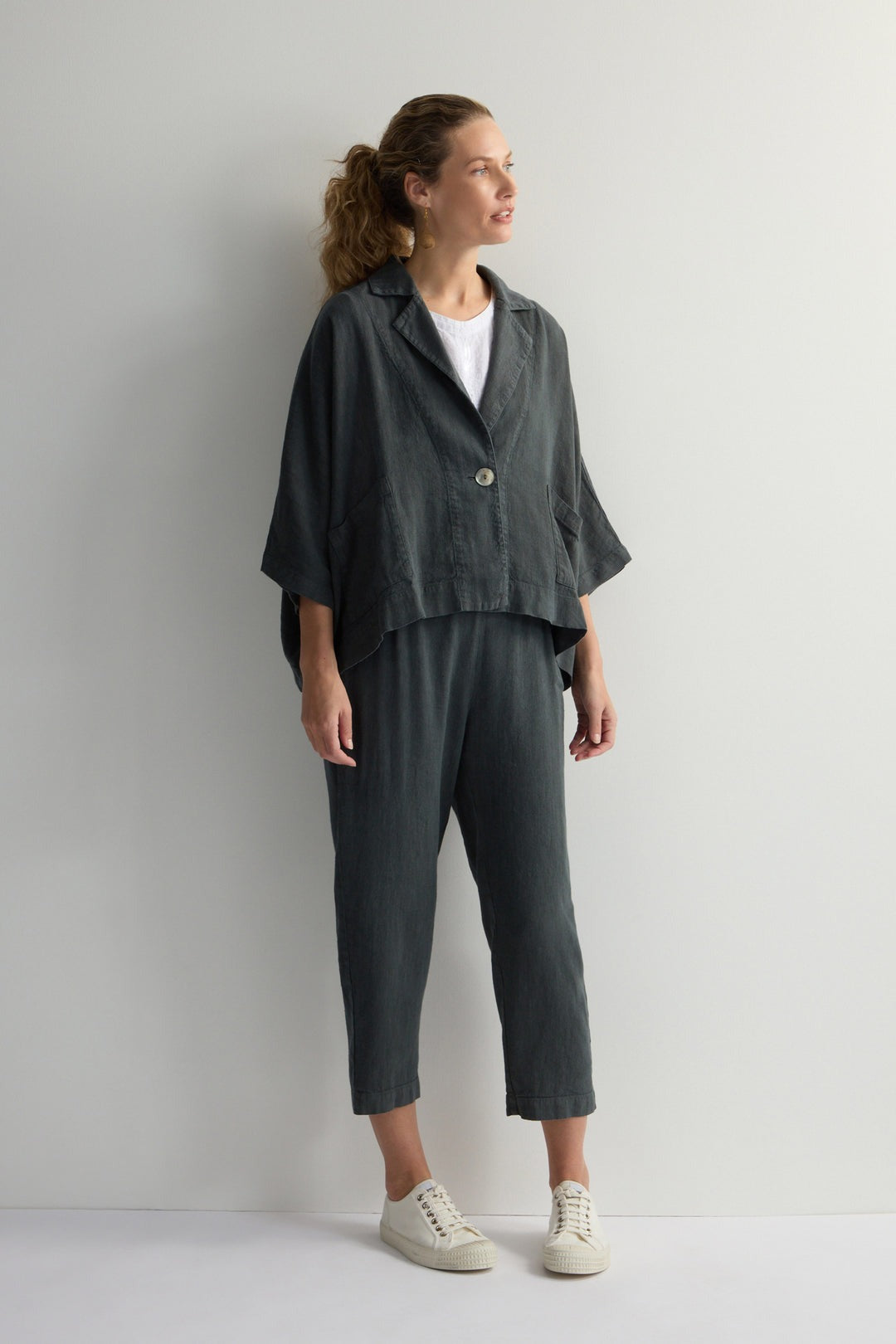 Twisted Linen Boxy Jacket