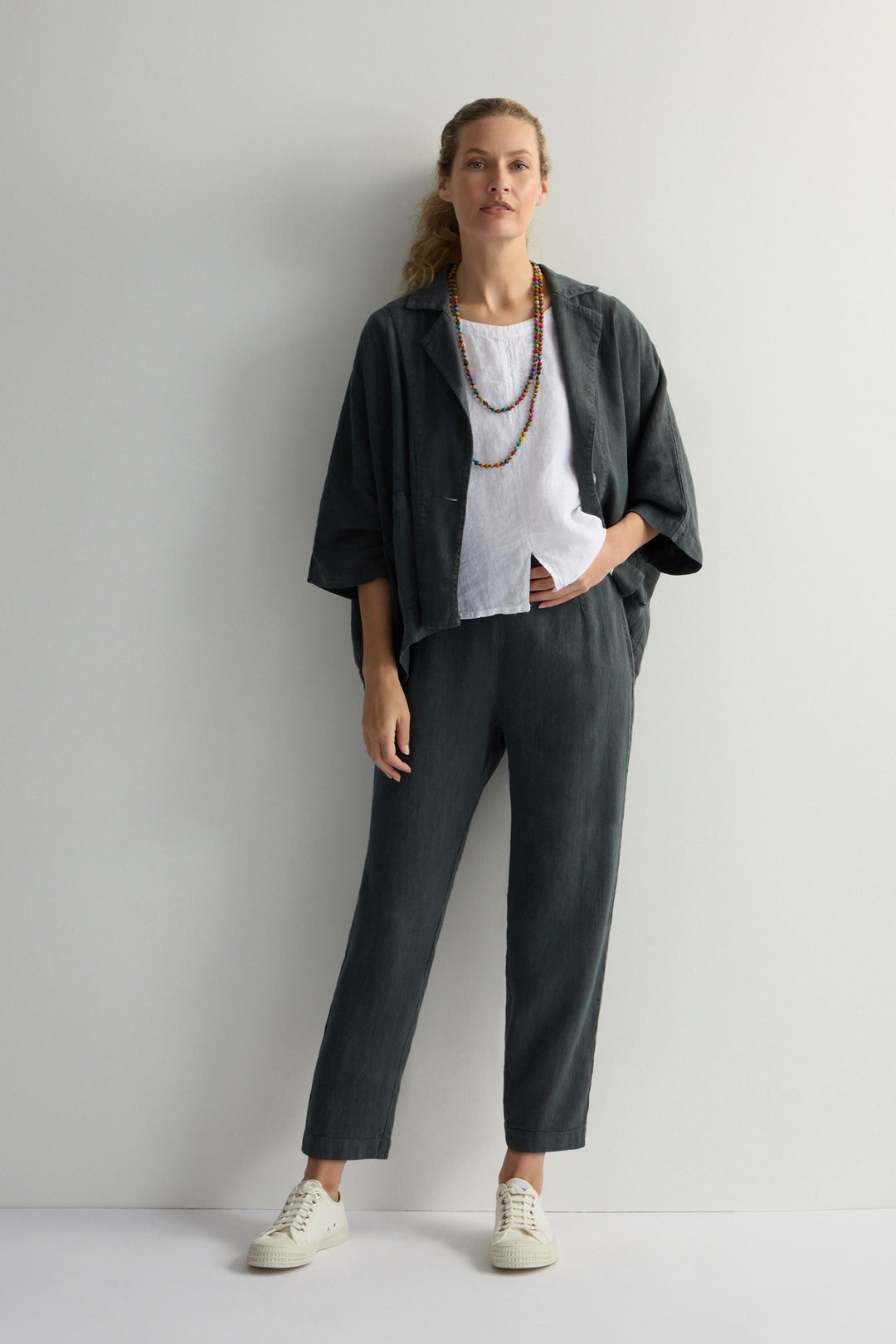 Twisted Linen Slim Trousers