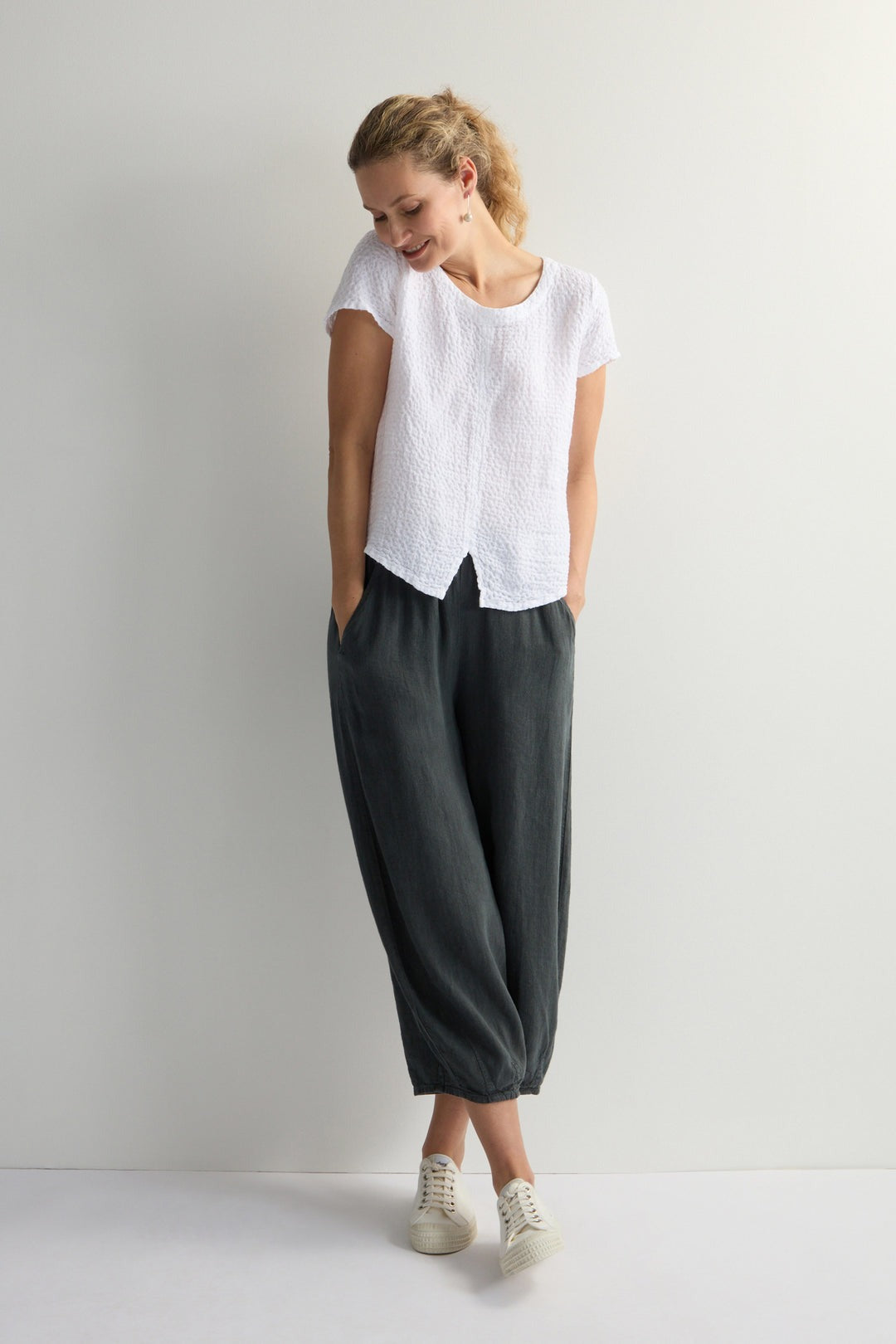 Linen Waffle Top