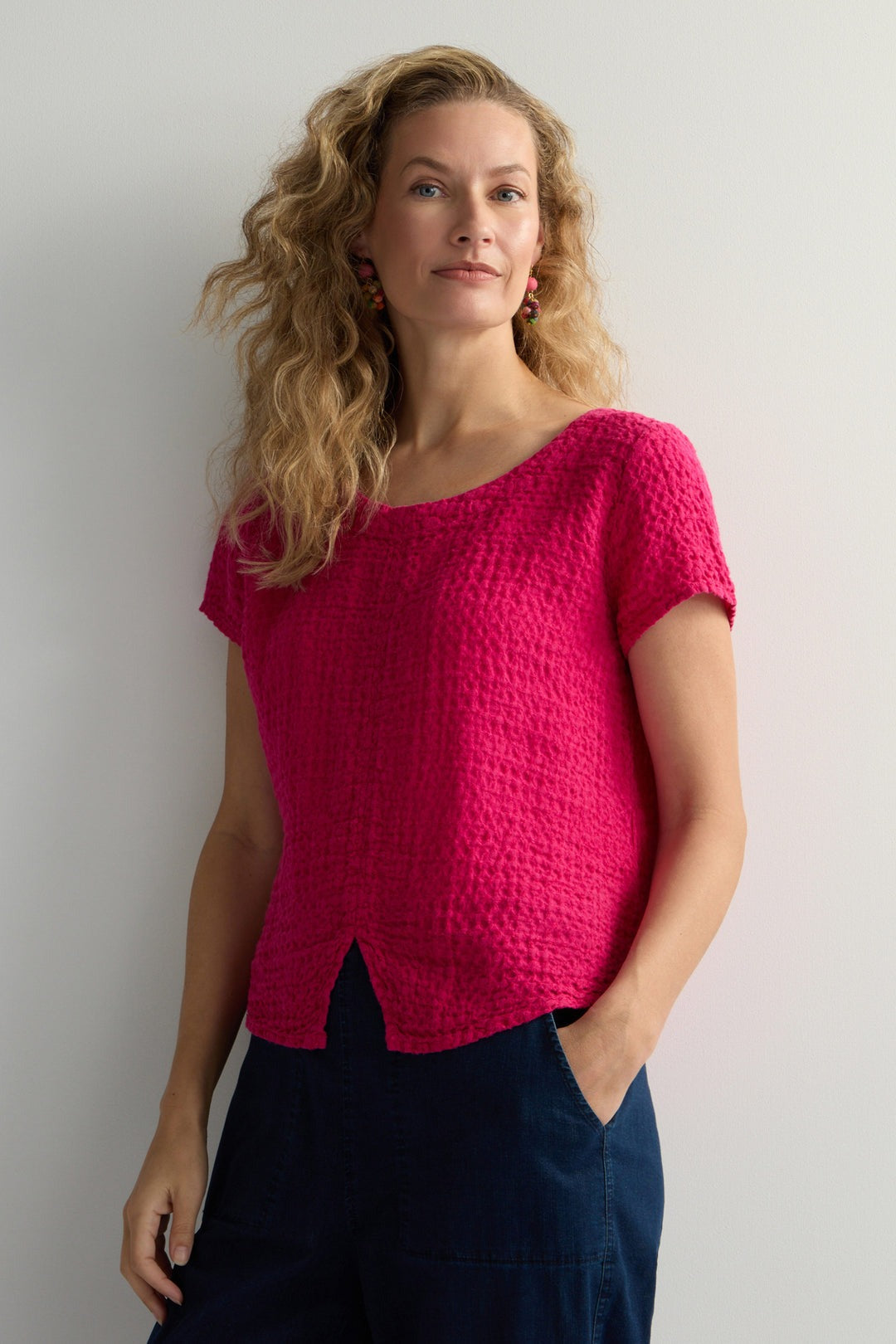 Linen Waffle Top