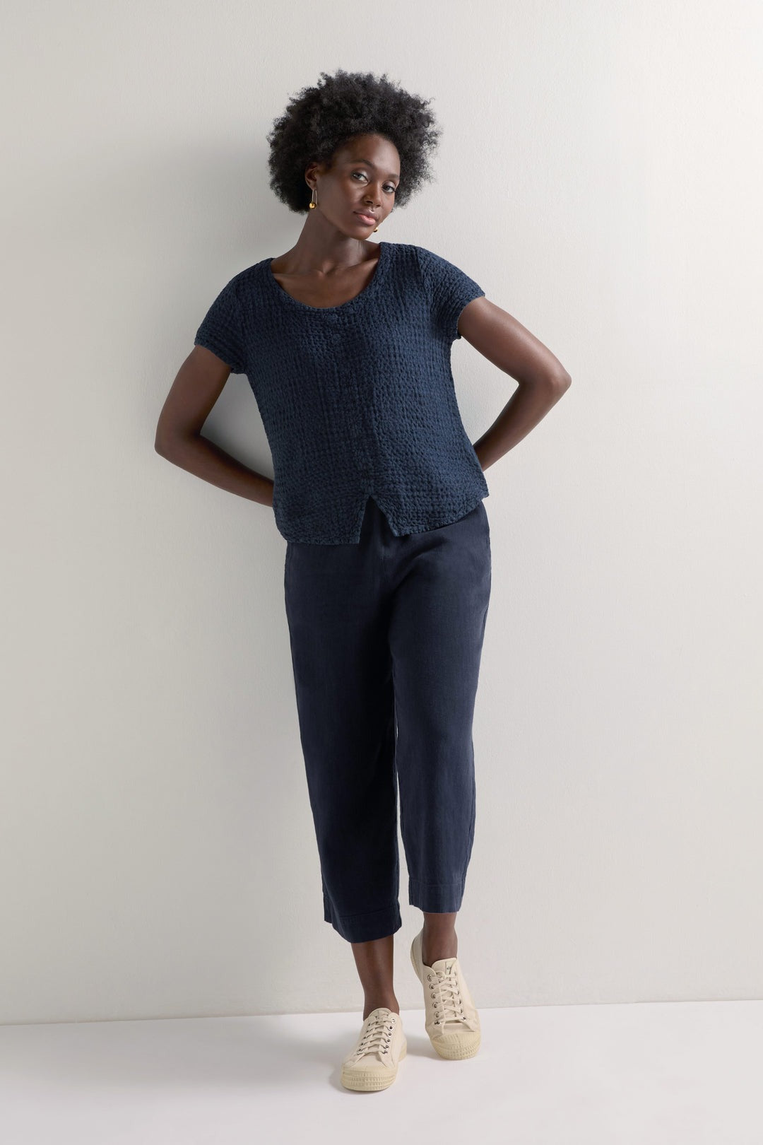 Linen Waffle Top