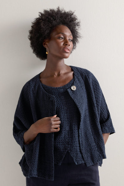 Linen Waffle Top