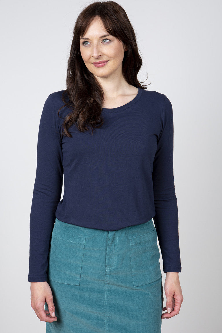 Lily and Me Layering Tee Plain Navy