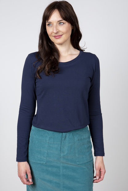 Lily and Me Layering Tee Plain Navy