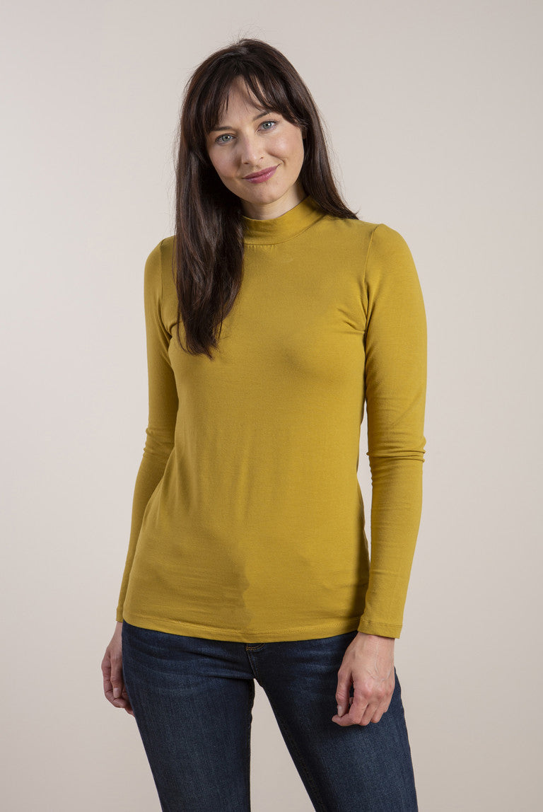 Lily and Me Turtle Neck Top Ochre