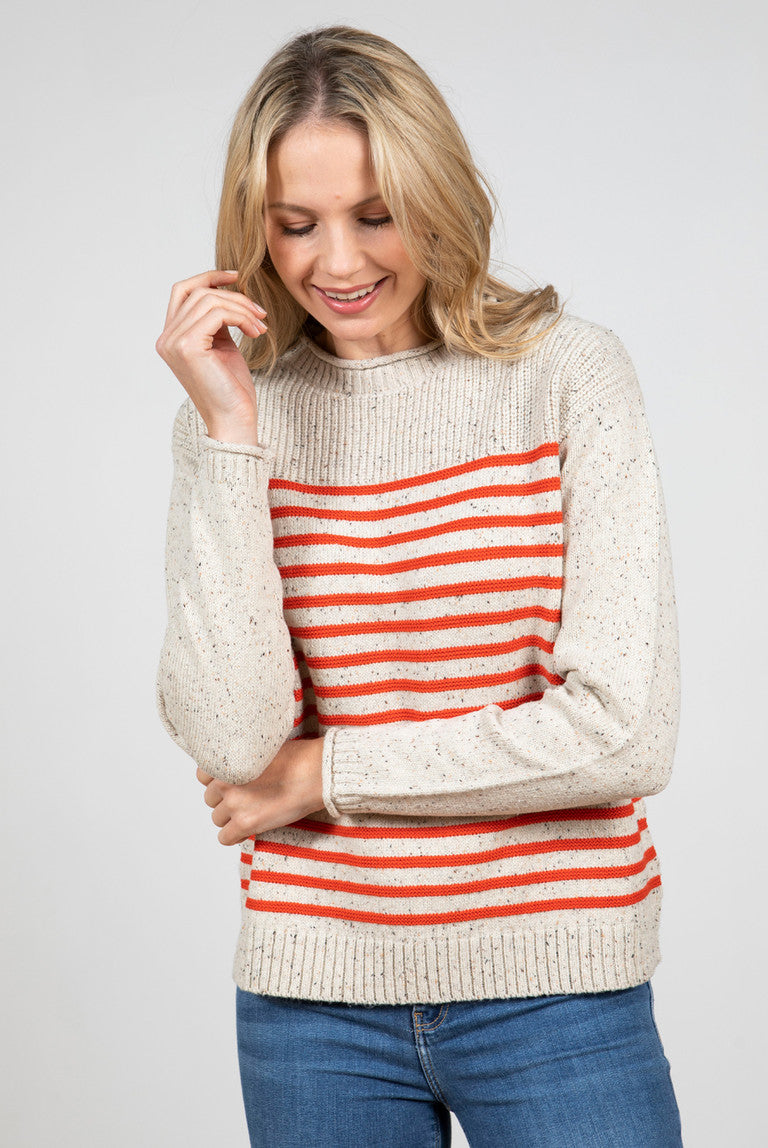 Lily and Me Poppy Cove Stripe Jumper Orange