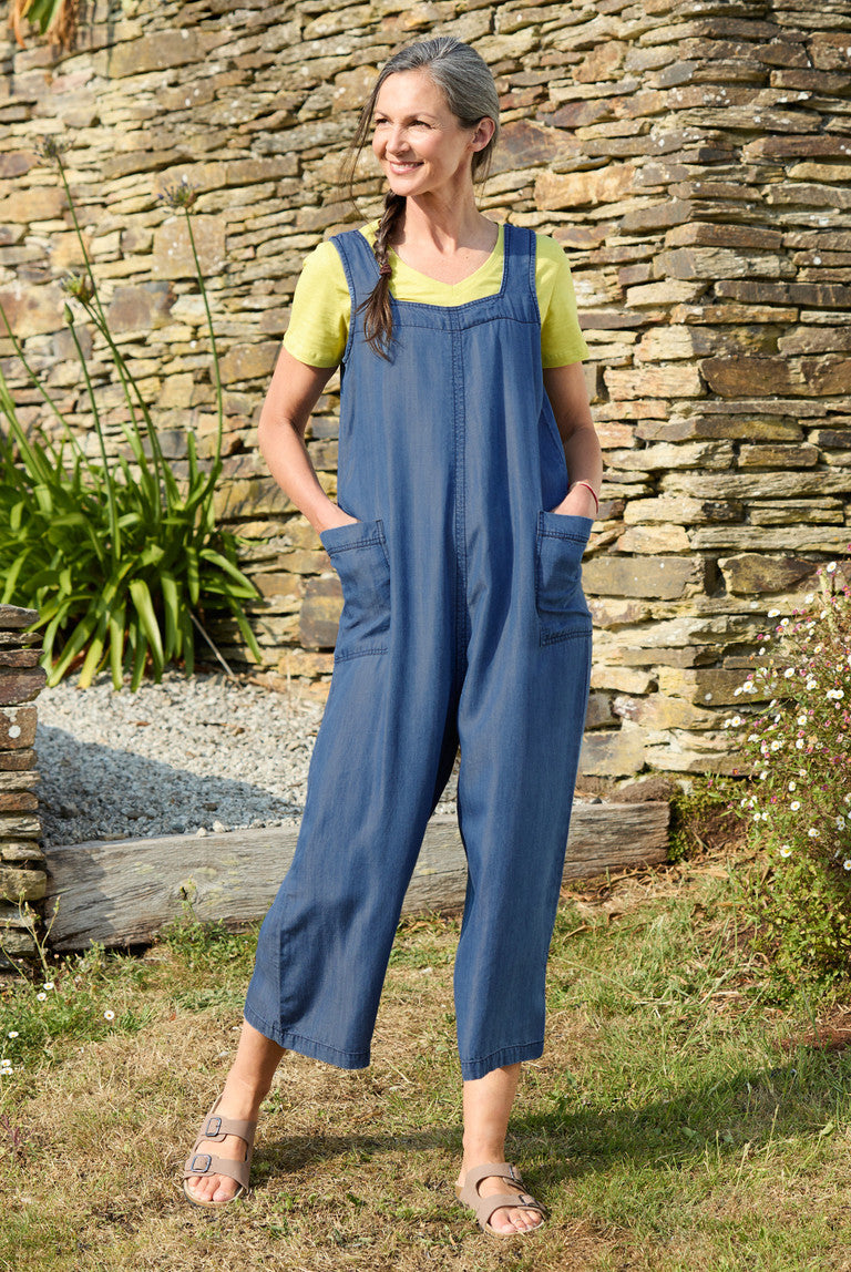 Lily and Me Tencel Edith Jumpsuit Blue