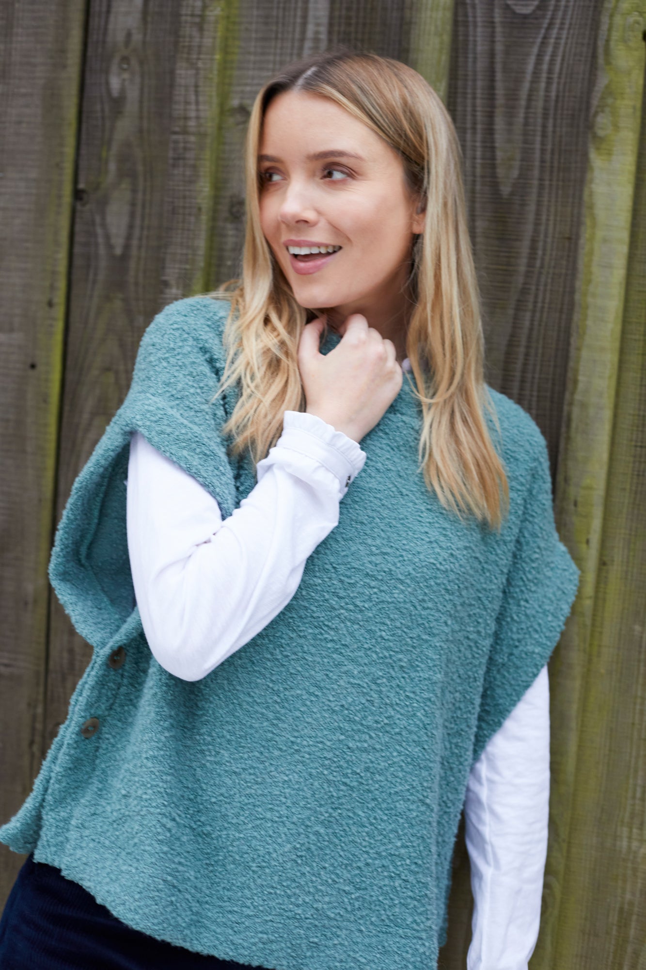 Tabitha Button Poncho