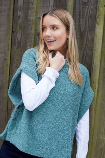 Tabitha Button Poncho