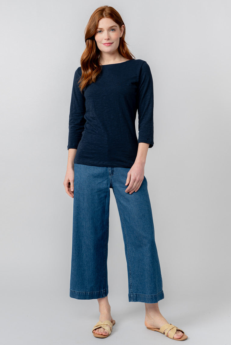 3/4 Sleeve Plain Monica Top