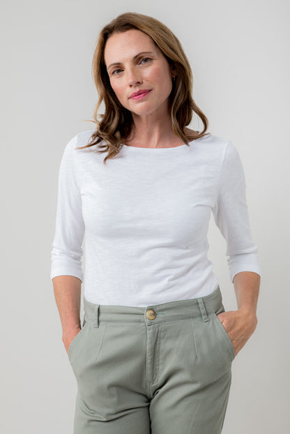 3/4 Sleeve Plain Monica Top