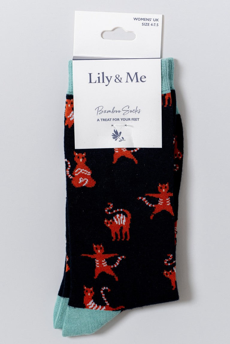 Yoga Cats Bamboo Socks