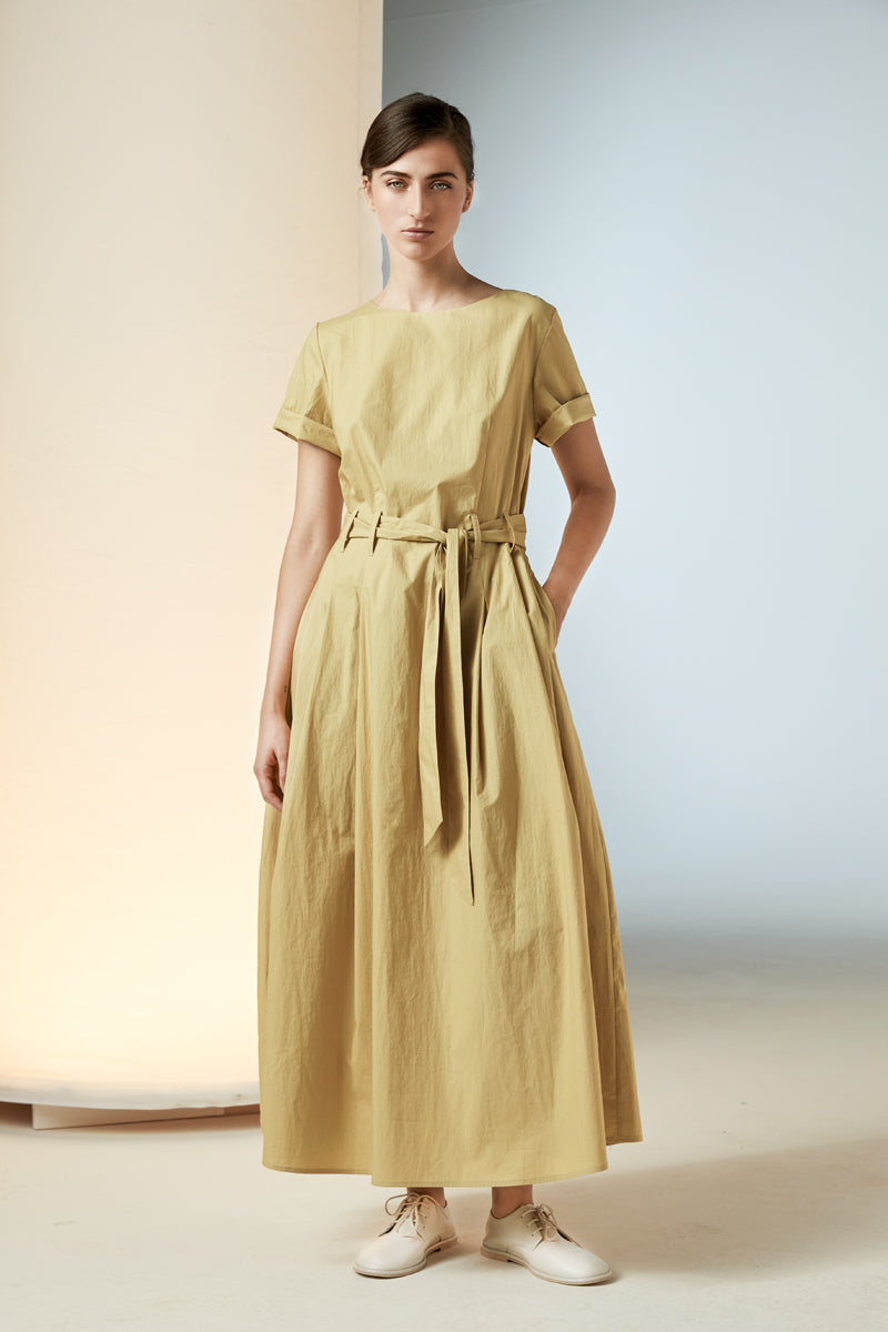 Belted Long Dress