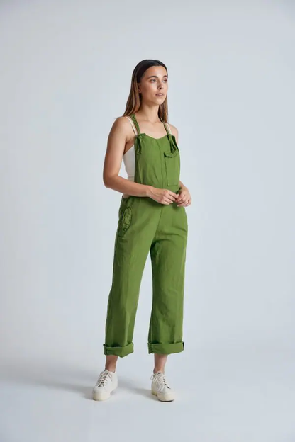 Flax and Loom Mary-Lou Linen Dungarees Spring