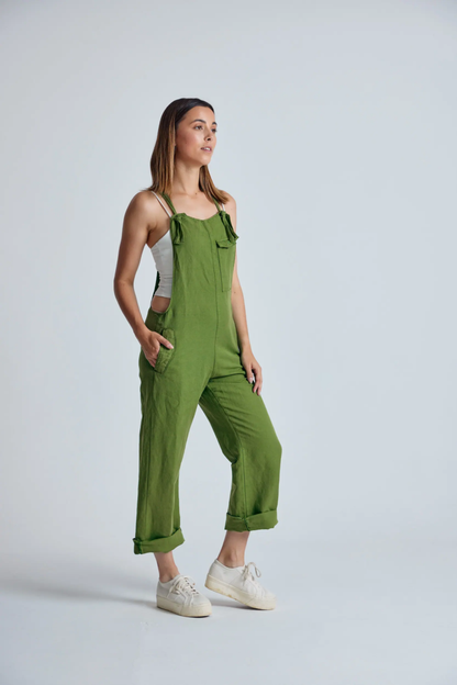 Flax and Loom Mary-Lou Linen Dungarees Spring