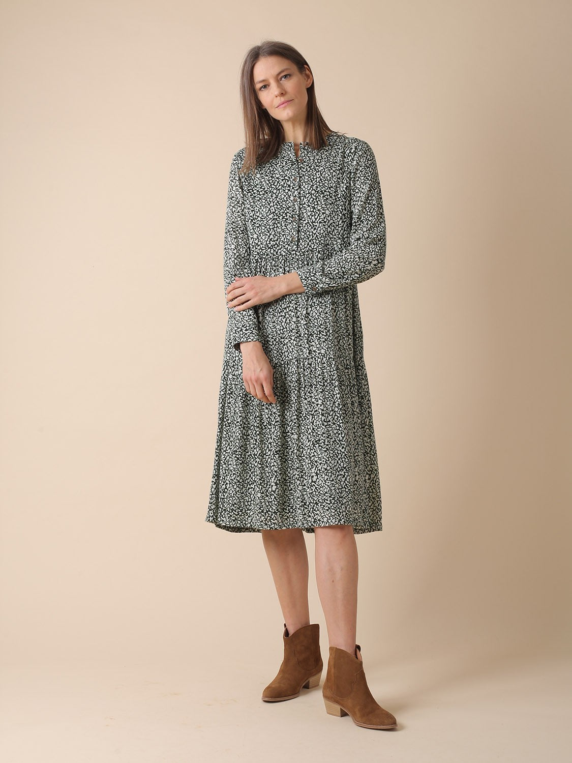 Indi & Cold Abbie Dress Khaki