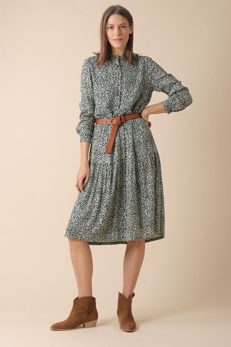 Indi & Cold Abbie Dress Khaki