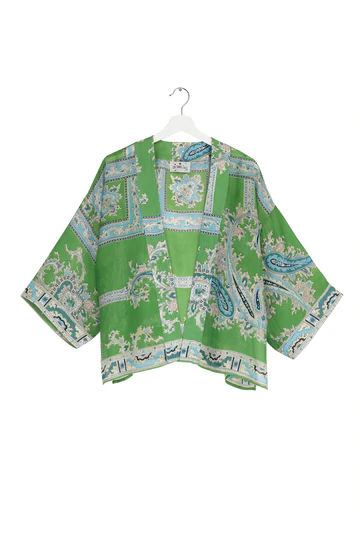 One Hundred Stars Handkerchief Kimono Green