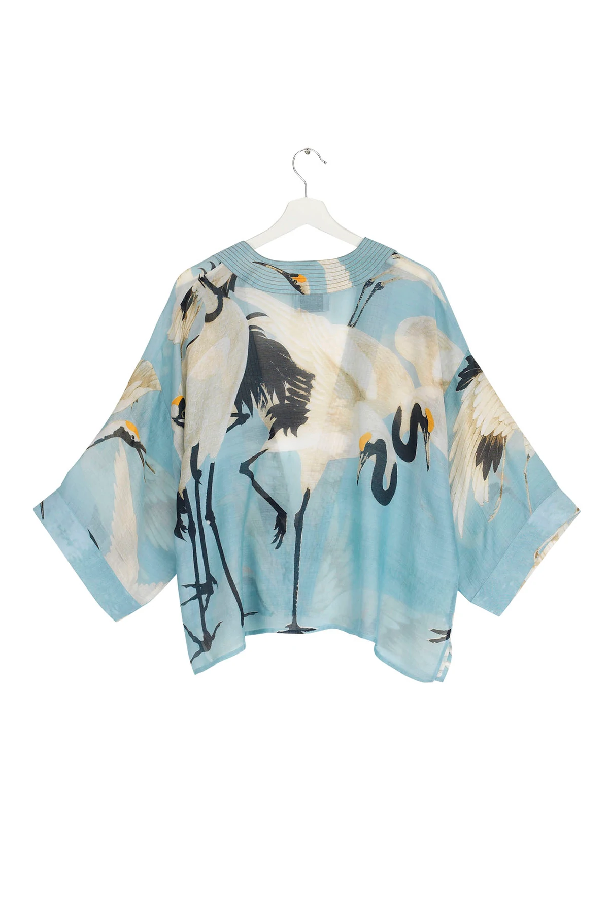 One Hundred Stars Stork Kimono Sky Blue