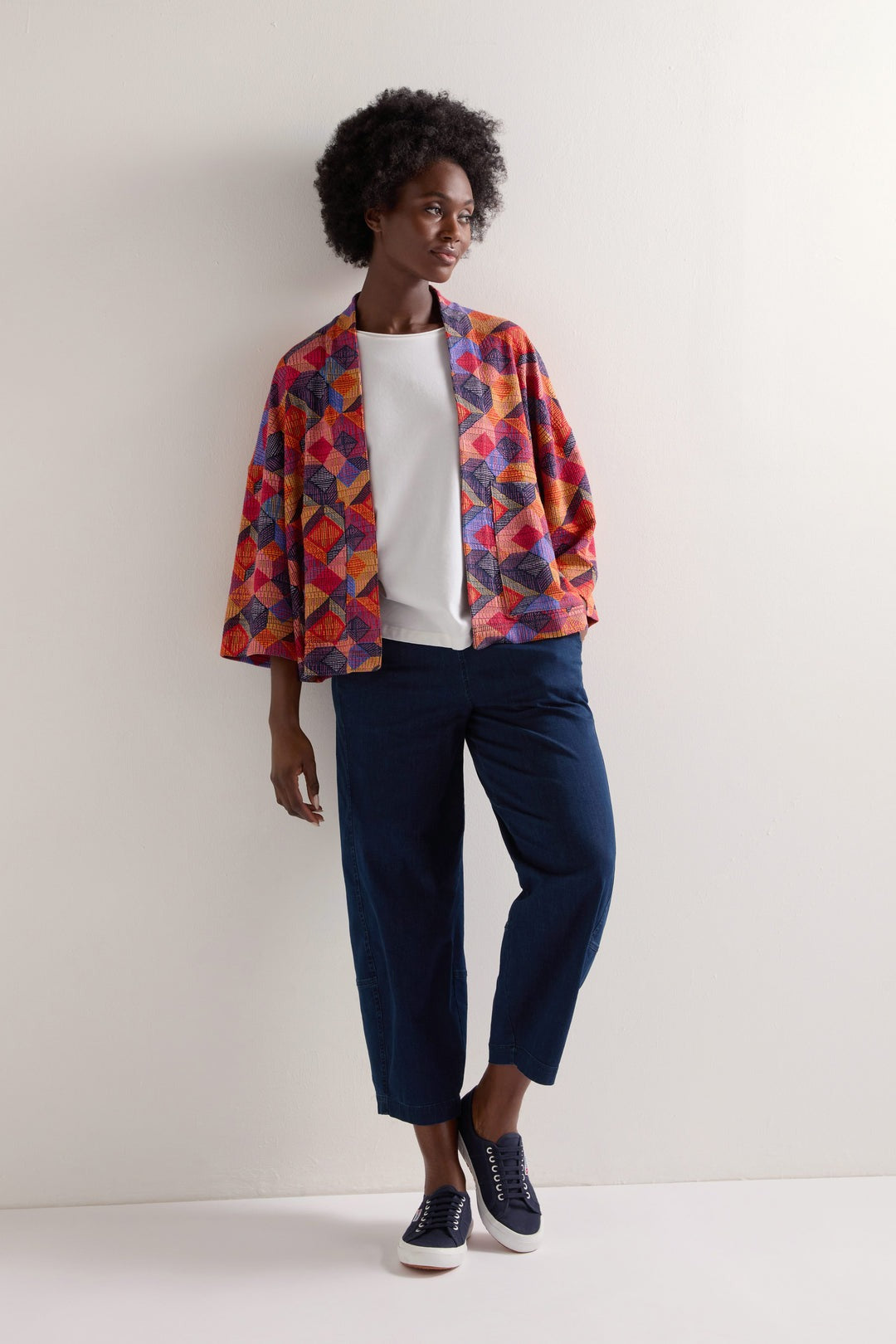 Bold Cubist Printed Jacket