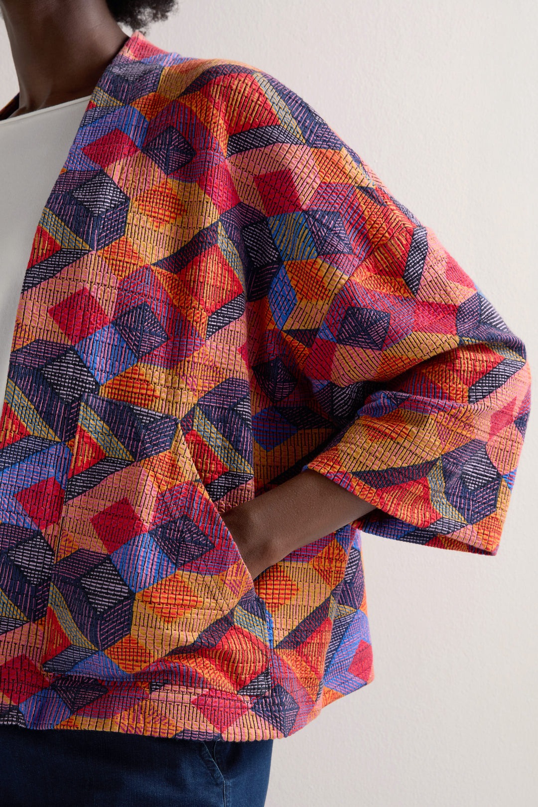 Bold Cubist Printed Jacket