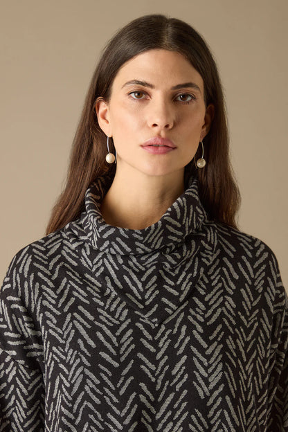 Herringbone Jersey Jacquard Top