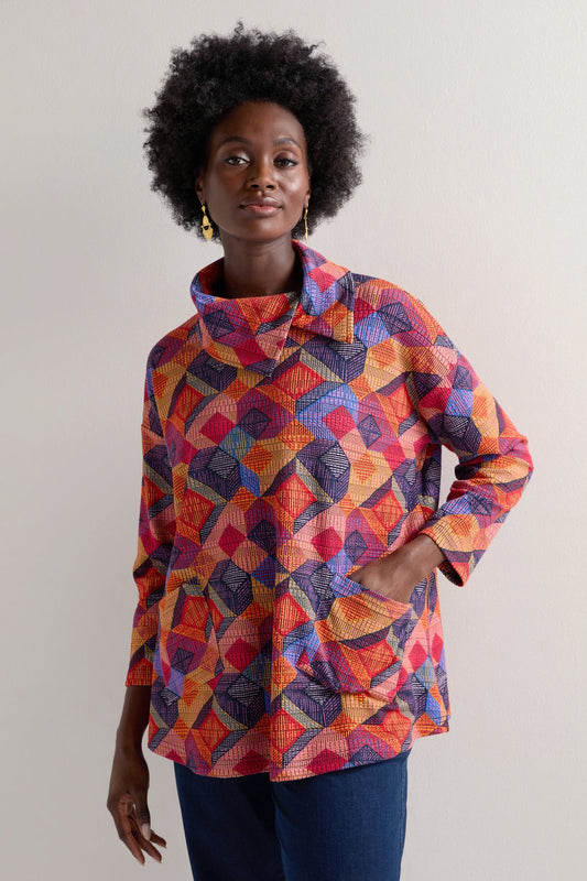 Bold Cubist Printed Tunic