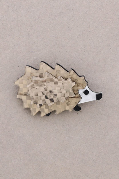 Hedgehog Resin Brooch