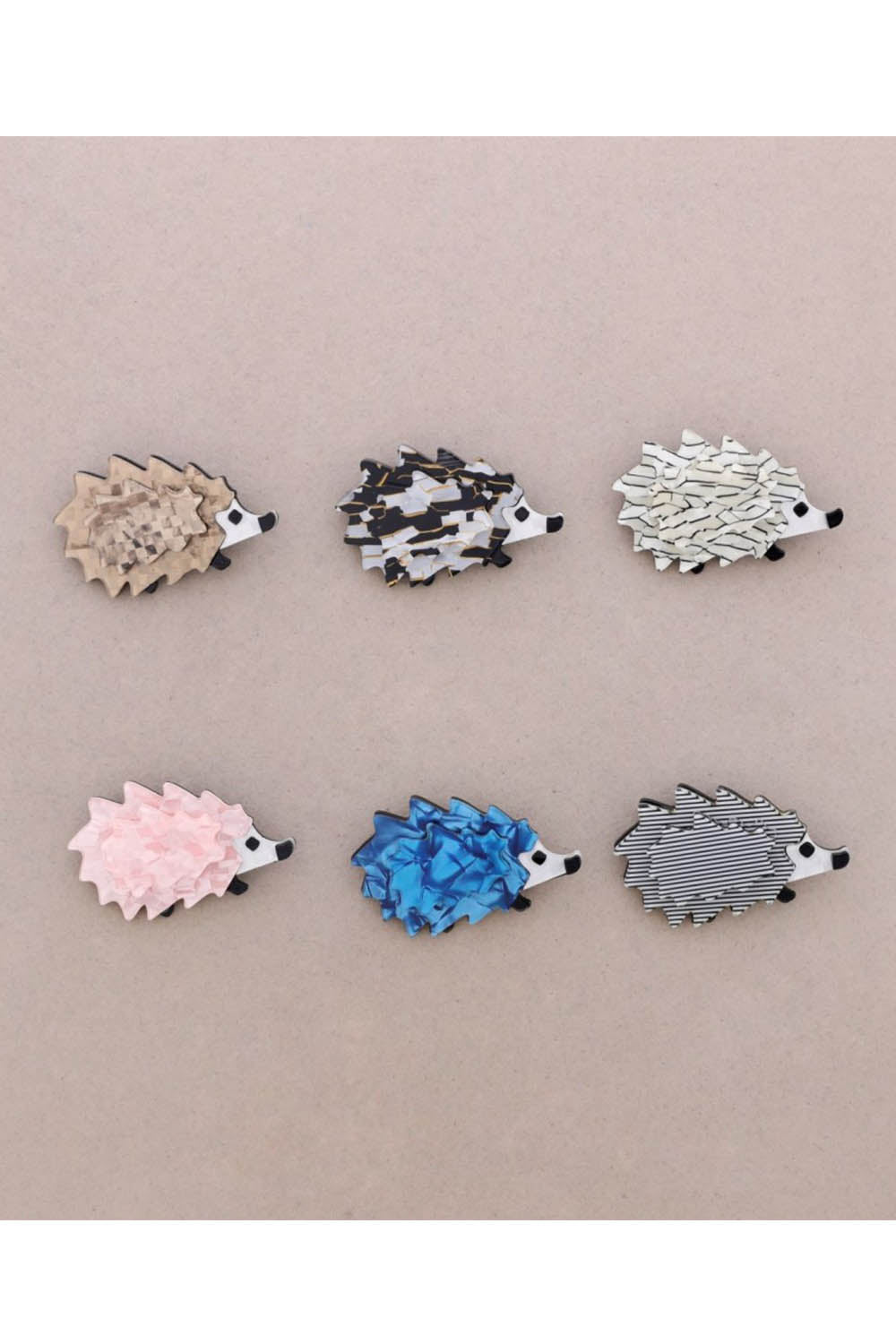 Hedgehog Resin Brooch