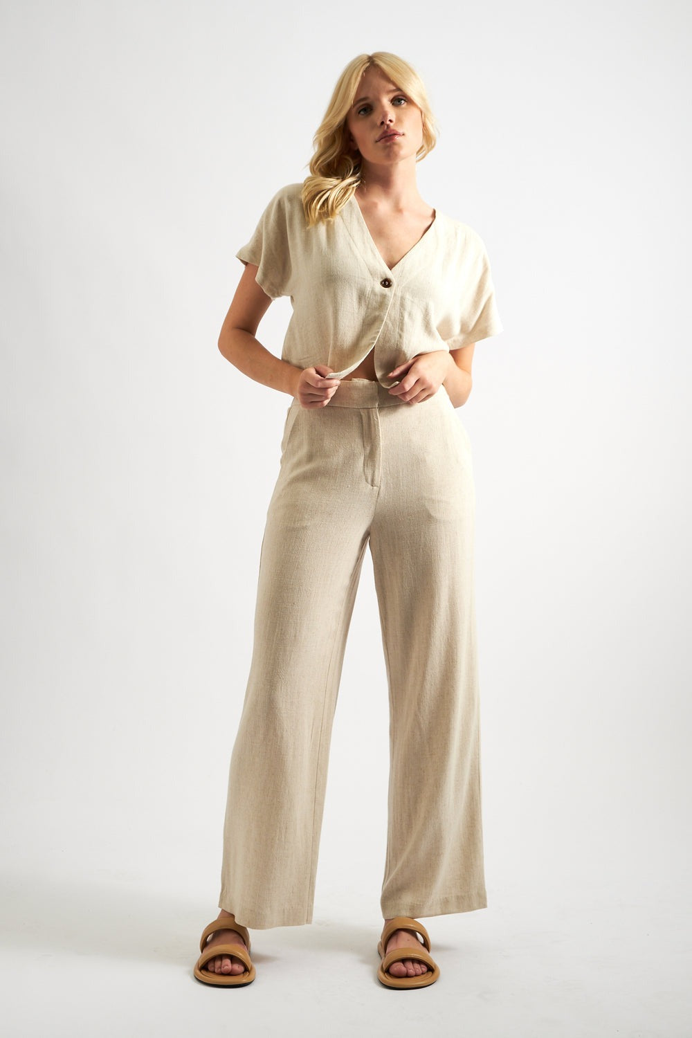 Tilde Linen Mix Trousers