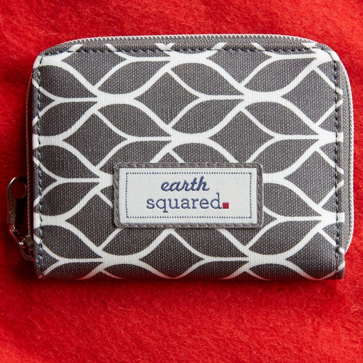 Earth Squared Grey Geometric Wallet
