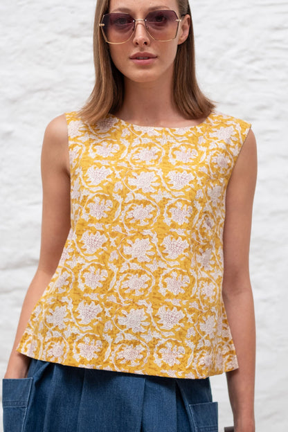 Bibico Pippa Sleeveless Top Bodhi Print