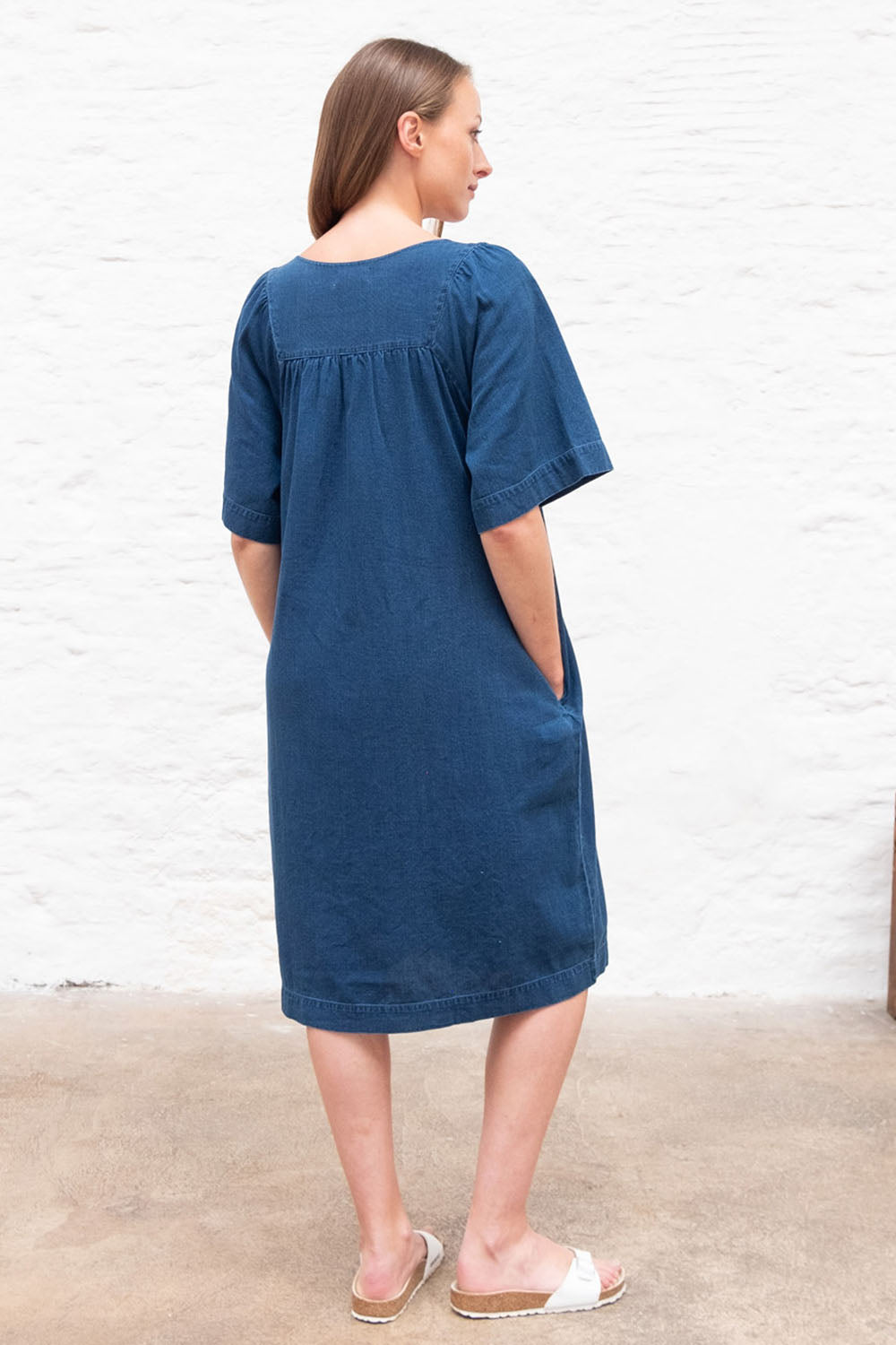 Bibico Hara Pull On Dress Textured Denim