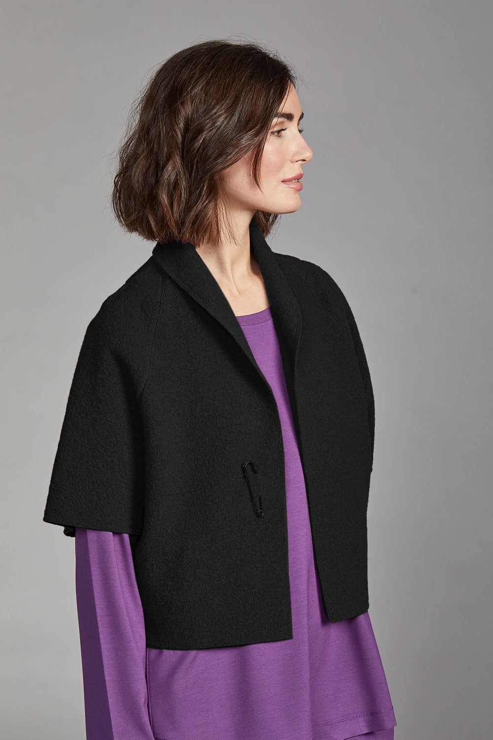 Jessie Juniper Wool Bolero Black Black