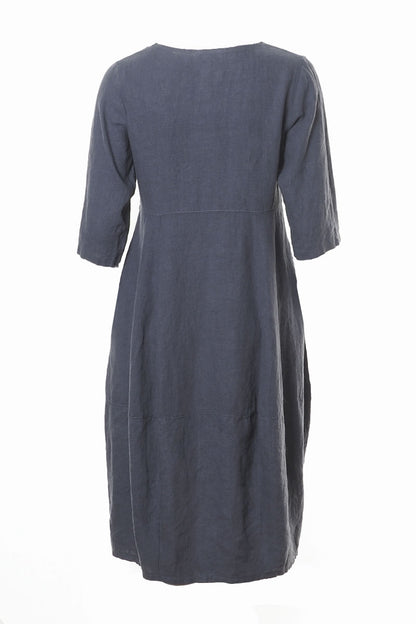 Thing Clothing Indigo Linen 6534 Dress Blue