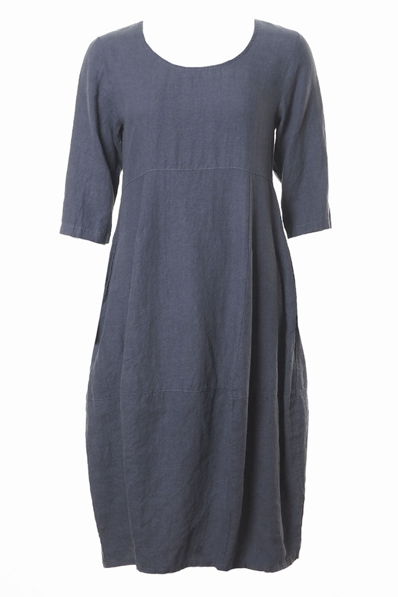 Thing Clothing Indigo Linen 6534 Dress Blue