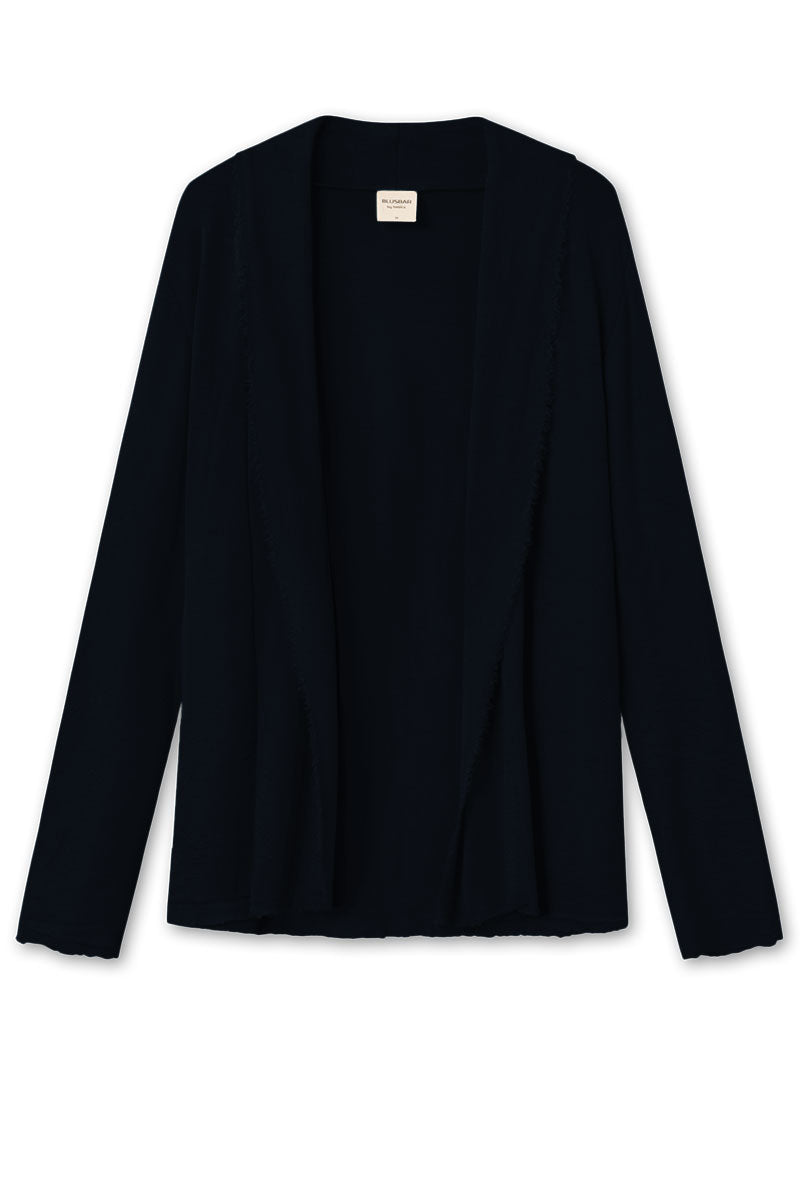 By Basics Short Cardigan Navy Blue Blue